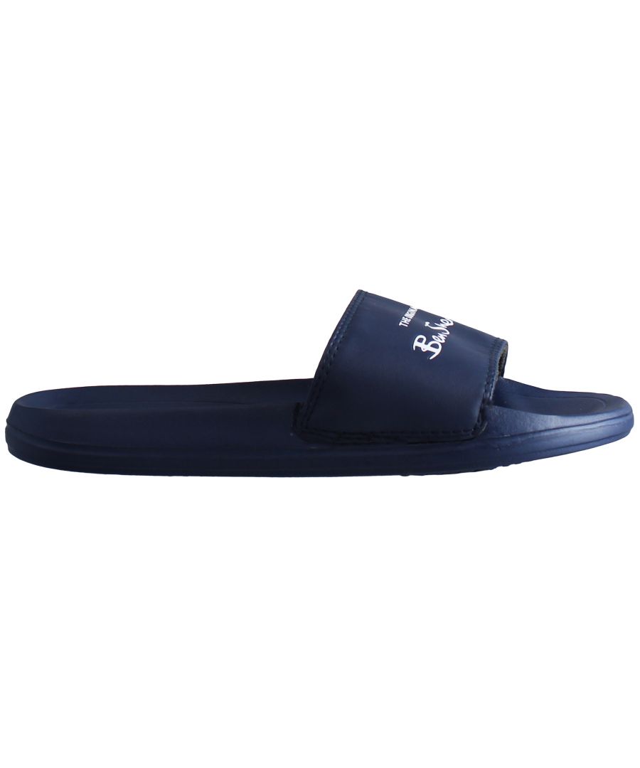 Ben Sherman Margate Slip-On Blue Synthetic Mens Flip-Flops BS24301_NAVY/WHITE