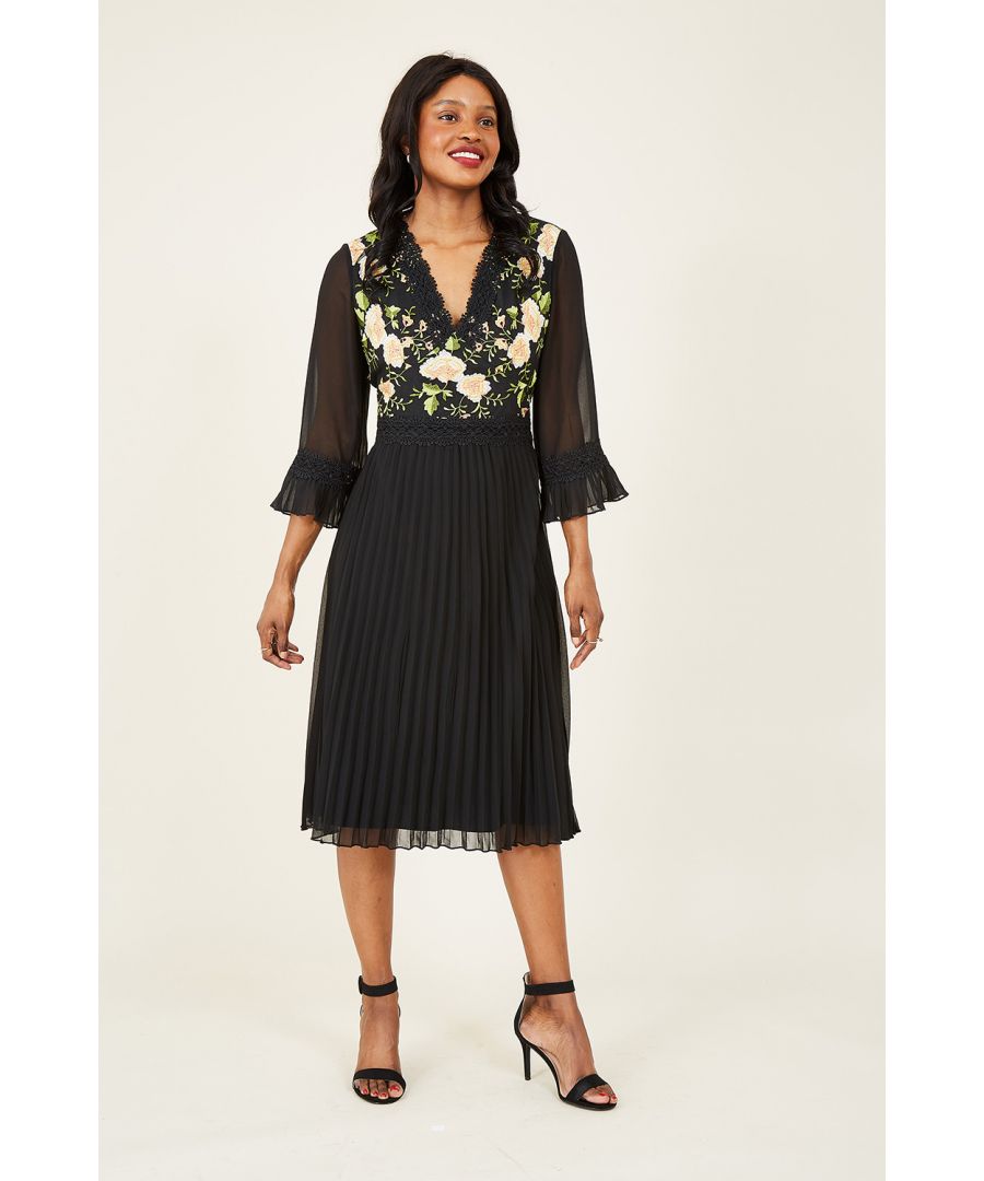 black crane tulip dress