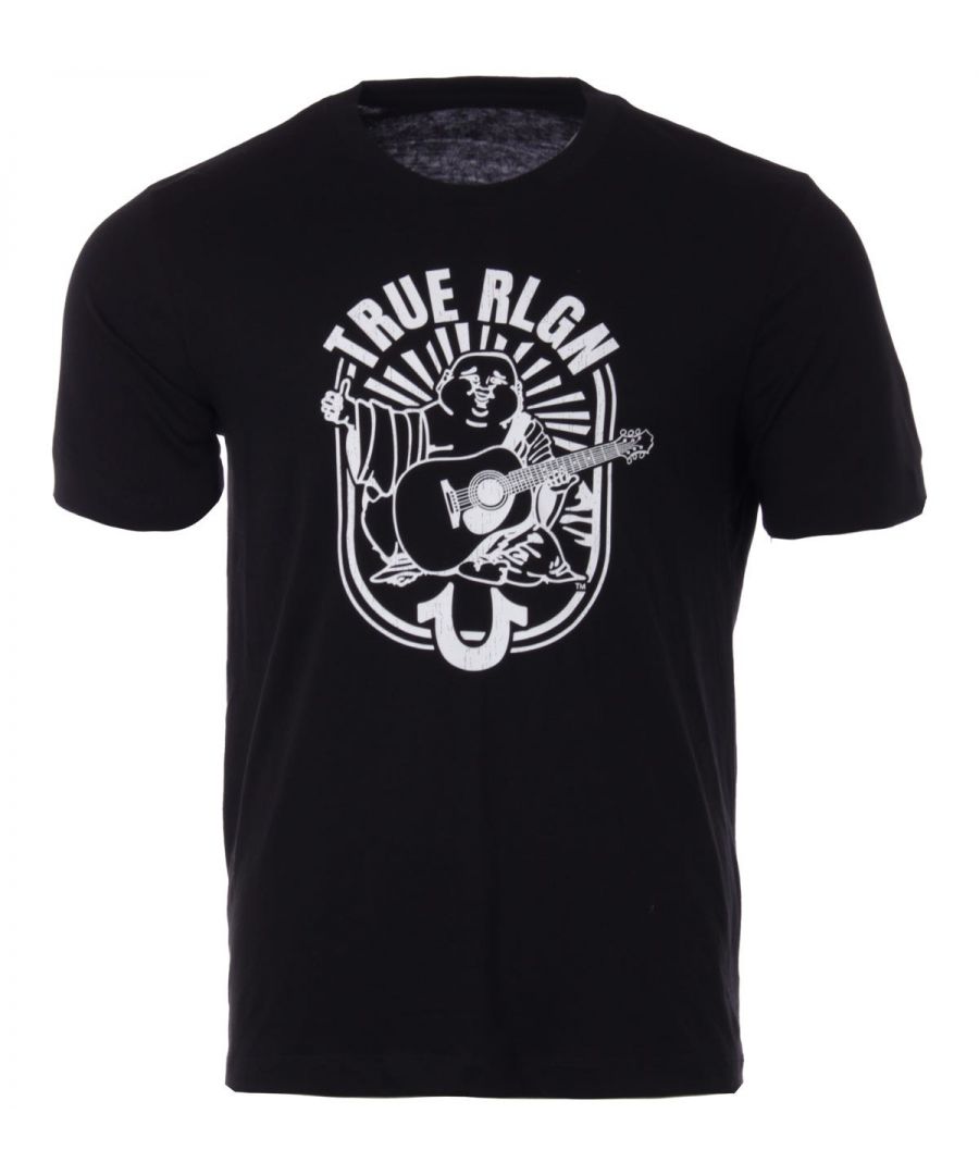 Image for True Religion Arch Logo Crew Neck T-Shirt - Black