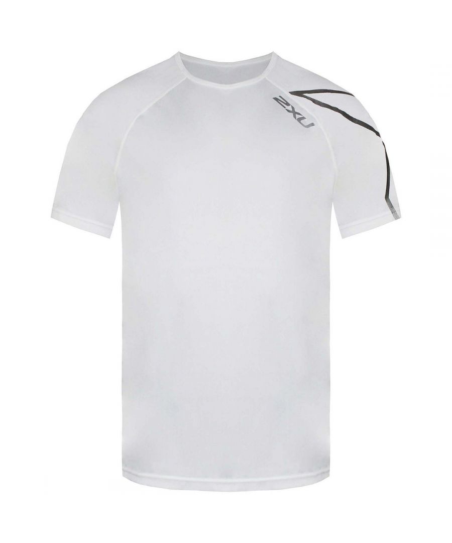 2xu bsr active mens white/silver t-shirt - size x-small