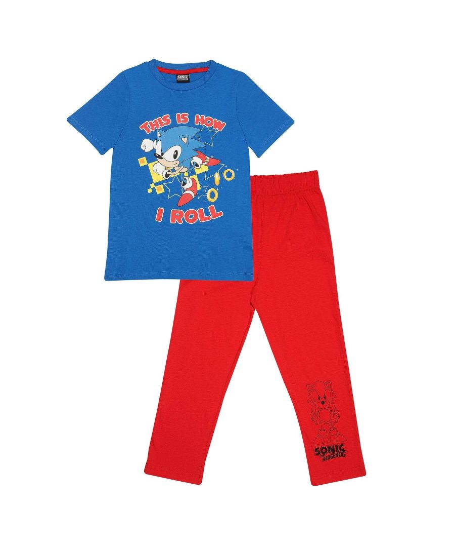 100% Cotton. Design: Logo, Printed, Stars. Characters: Sonic. Neckline: Crew Neck. Waistline: Elasticated. Fit: Regular. Sleeve-Type: Short-Sleeved. Fastening: Pull-On. Length: Long. 100% Officially Licensed. Contents: 1 Bottoms, 1 T-Shirt. Soft. Please Note: Unisex Product, Label May State The Opposite Sex