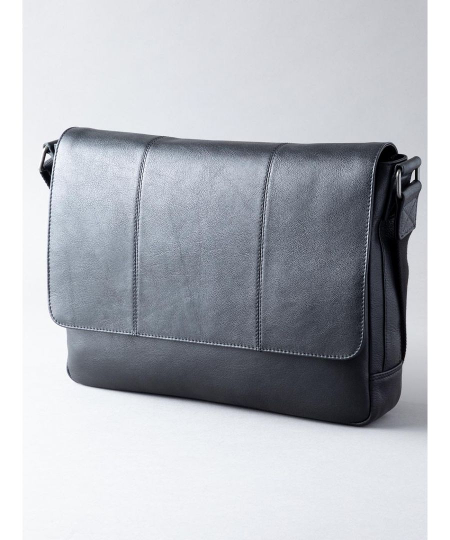 Image for Scarsdale Leather Messenger Bag in Black