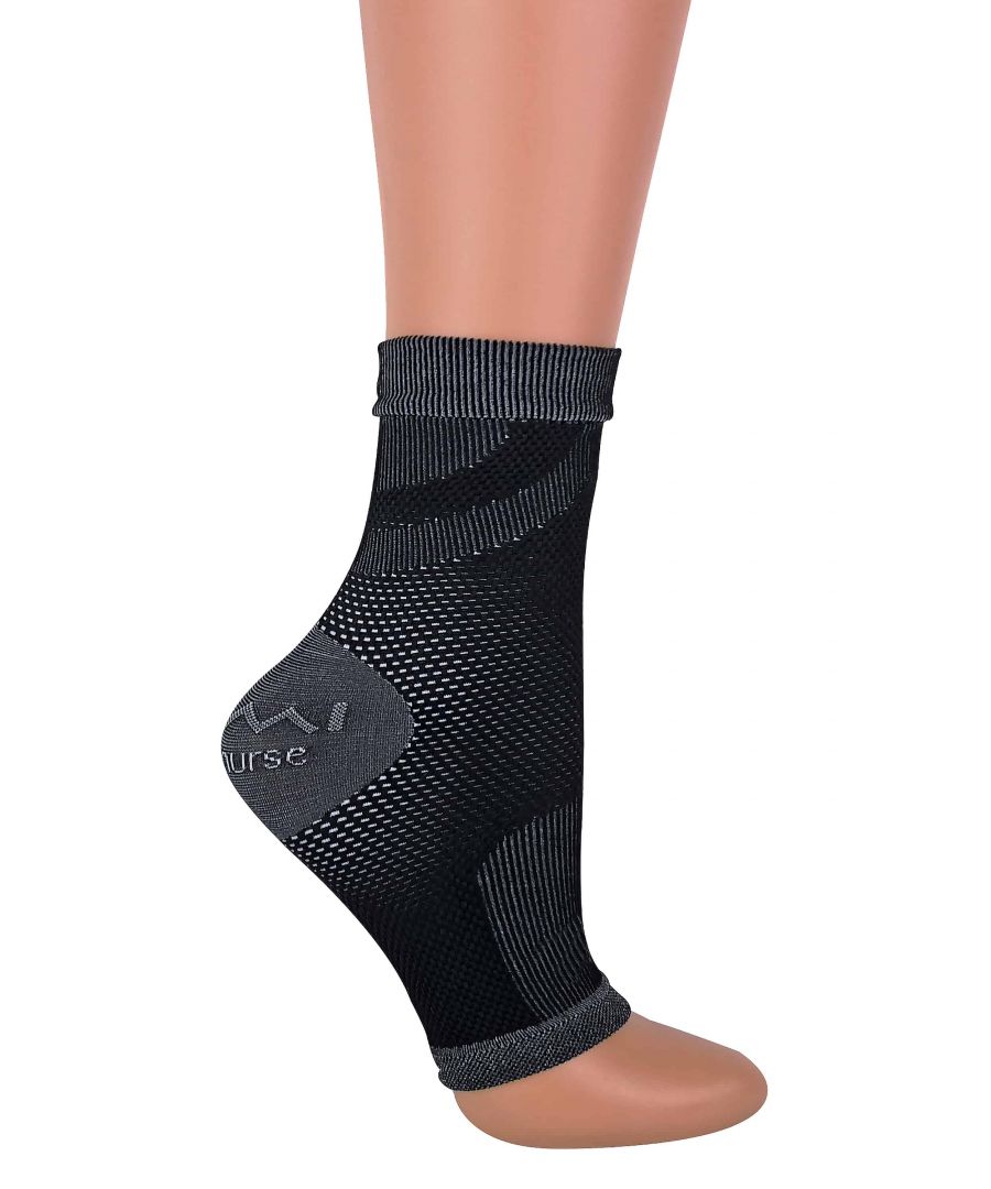 IOMI Plantar Fasciitis Compression Sleeves  Searching for a pair of Plantar Fasciitis socks with compression technology that provides reliable support and relief can sometimes be a tough job. IOMI’s creators have now introduced their own version in a Plantar Fasciitis sleeve, using their expertise to help those being hindered by Plantar Fascia.  These sleeves have multiple compression zones throughout the sleeve to ease foot pain and lift the Plantar Fascia, reducing pain and discomfort. The compression value ranging from 20-30 mmHg. RUCO-PUR SLY DMM technology is also implemented into these sleeves by IOMI’s creators.  So why should you choose these socks? Firstly, they improve blood circulation to help maintain regular blood flow. They also help to reduce swelling, providing relief from tired and aching feet. This helps aid muscle recovery as well, facilitating muscle recovery in the affected region of your foot.  These sleeves are available in a grey / black colour and have a mesh design. IOMI footnurse is knitted onto the heel of the sleeve. These sleeves are available in 2 sizes including S/M (arch circumference 15-25cm) and M/L (arch circumference 23-30cm) and made from 78% nylon and 22% elastane. They are machine washable.  Extra Product Details  - 1 Pair - IOMI Plantar Fasciitis Compression Sleeve - Multiple compression zones - Compression value ranging from 20-30 mmHg - RUCO-PUR SLY DMM technology - Improves blood circulation - Reduces swelling - Helps aid muscle recovery - Available in 2 sizes including S/M and M/L - 78% nylon and 22% elastane - Machine washable