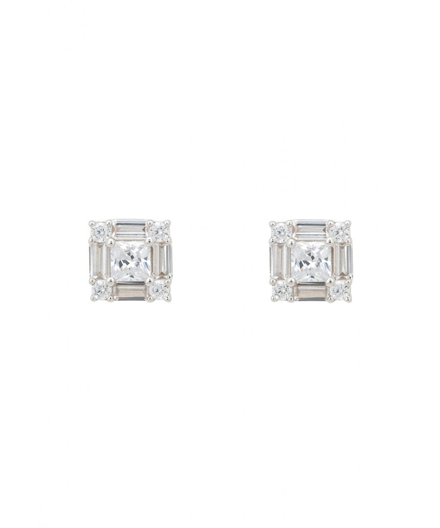 Image for Cushion Cut Solitaire Earring Silver