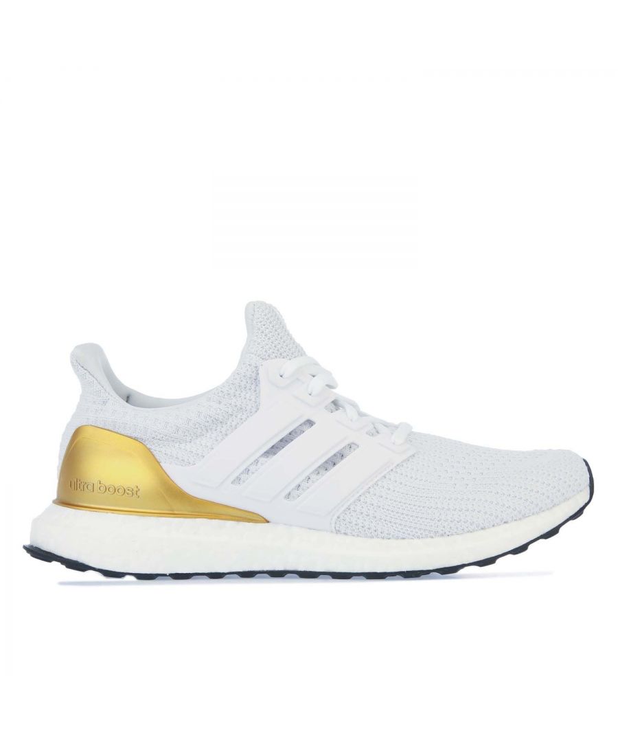 adidas Mens Ultraboost 4.0 DNA Running Shoes in White gold Textile - Size UK 12