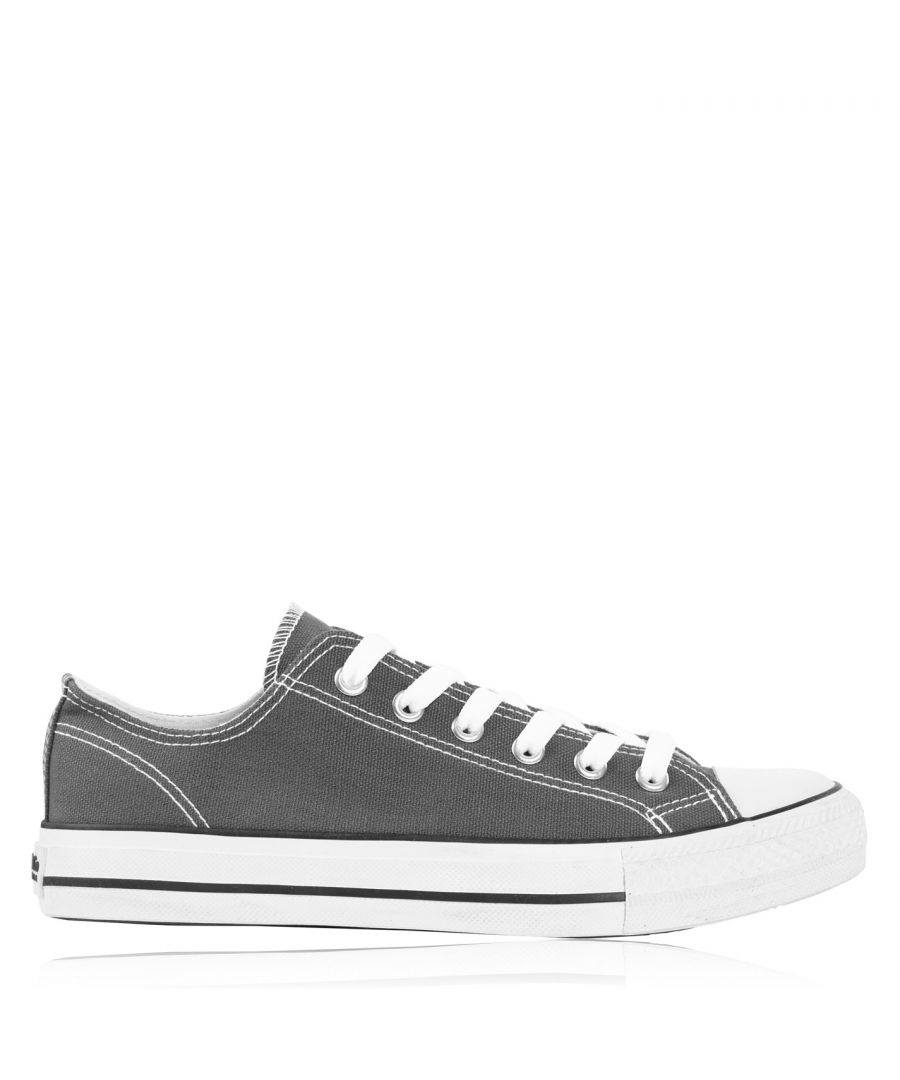 SoulCal Canvas Low Ladies Canvas Shoes The SoulCal Canvas Low Canvas Shoes feature a classic style with a rubberised toe cap and contrasting stitching and laces, complete with a vulcanised rubber sole. > Ladies canvas shoes > Lace-up > Cushioned insole > Rubberised toe cap > Contrasting stitch detailing > Vulcanised rubber sole > Textile upper and inner, Synthetic sole