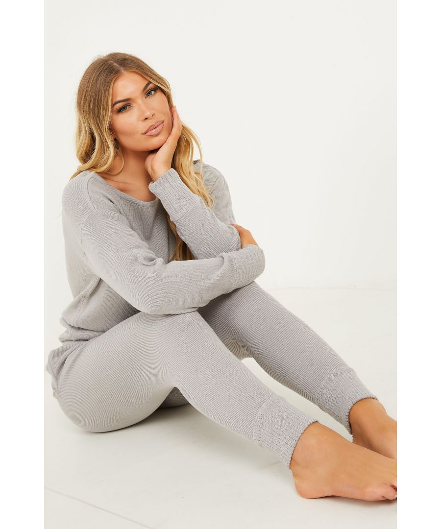 Image for Grey Knitted Lounge Set