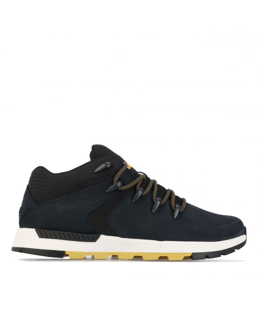 Mens Timberland Sprint Trekker Super Oxford Trainers in navy.- Premium nubuck leather upper.- Lace up fastening.- Lightweight and breathable OrthoLite® footbed. - Durable ReBOTL™ fabric lining.- Midsole of compression-molded EVA-blend foam.- Rubber rand.- Durable rubber lug outsole.- Ref:A5VW40191