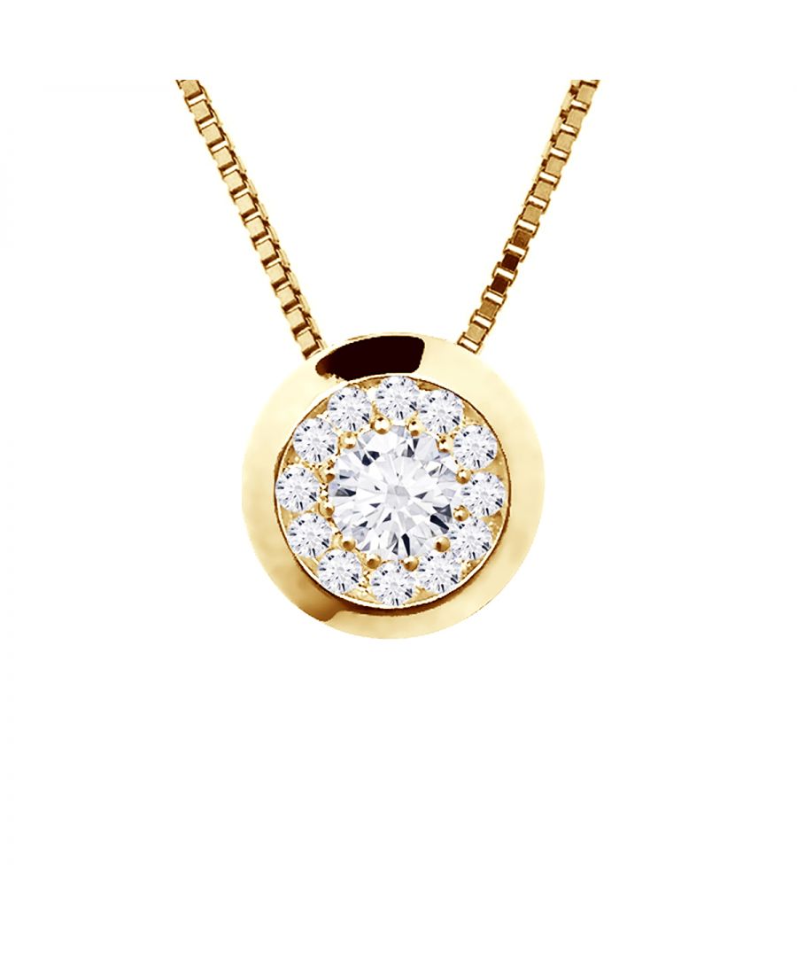 Diamond Necklace 0.15 cts - Yellow Gold 750 duizendste (18K) - Quality HSI - Venetiaanse ketting - lengte: 42 cm - Wordt geleverd in een koffer met een certificaat van echtheid en een internationale garantie - Al onze juwelen zijn gemaakt in Frankrijk.