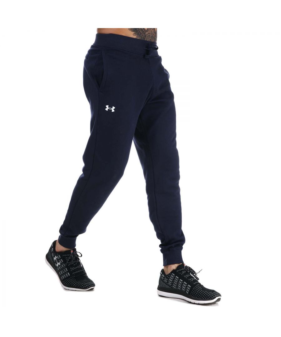 Image for Men's Under Armour UA Rival Cotton Joggers in Navy-White