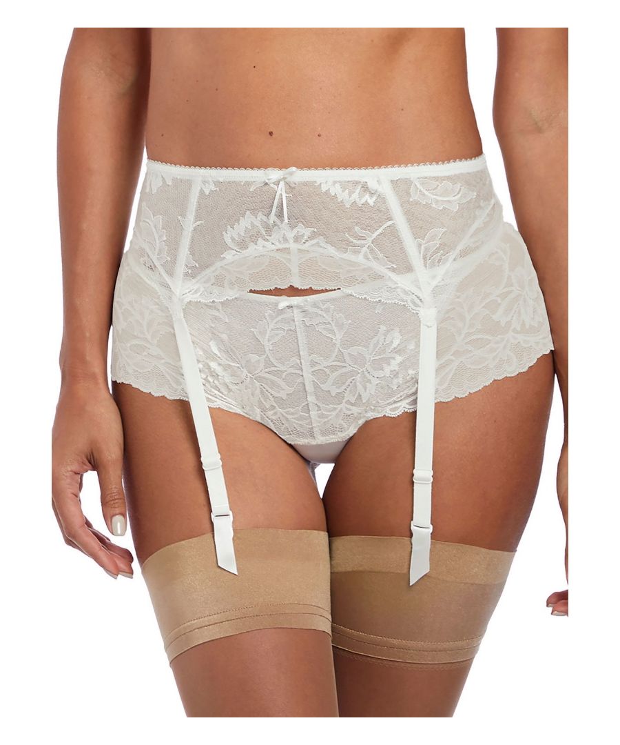 Fantasie Bronte suspender belt, for a sexy look and feel, made with rich materials and dramatic lace are accentuated by Bronte’s use of contrast linings. Beauty personified, this collection is perfect as wearable occasion wear. Size Guide: XS (8), S (10), M (12), L (14), XL (16).