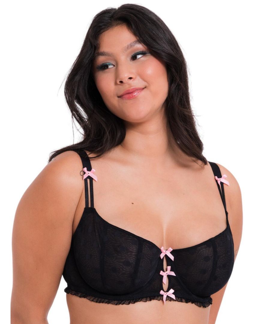 Curvy Kate Womens CK066100 Frill Me Balcony Bra - Black Elastane - Size 36DD