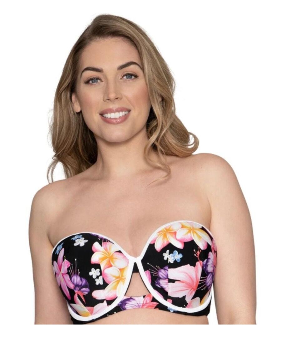 Curvy Kate Womens CS011307 Tropicana Bandeau Bikini Top - Multicolour - Size 30FF