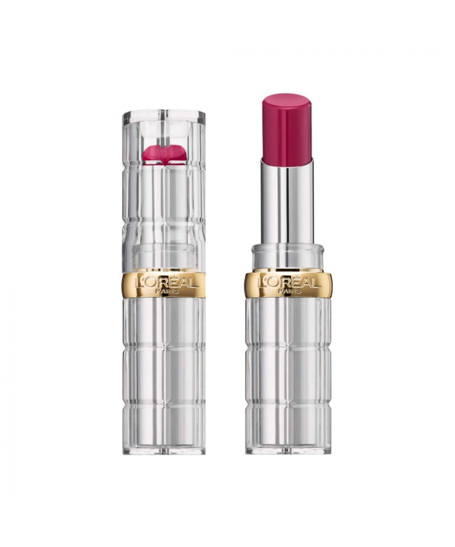 Turn on your shine with new L'Oréal Paris Color Riche Shine Lipstick, for statement shine and saturated color, which is as addictive to apply as it is to wear. Enriched with vivid pigments, the lipstick is encased in our most enviable crystal-cut inspired packaging. Oil-infused formula for a high-shine look, smooth-glide application and hydrating feel.