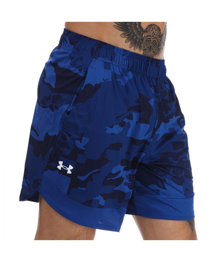 Image for Men's Under Armour UA Stretch Train 7 Inch Camo Shorts in Blue