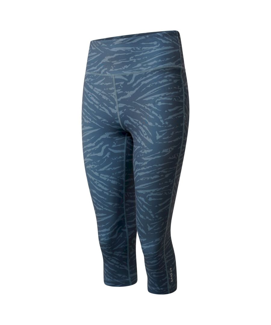 Image for Dare 2B Womens/Ladies The Laura Whitmore Edit - Influential Tiger Print 3/4 Leggings (Orion Grey)