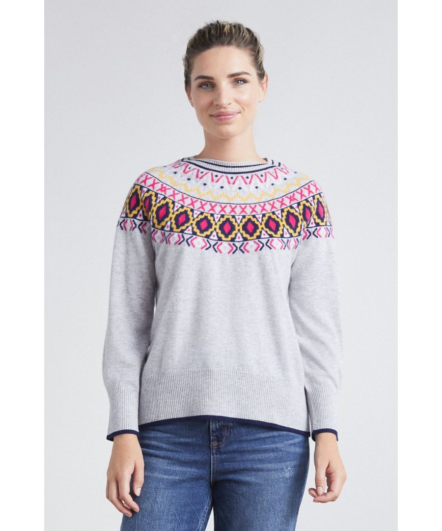 Image for Easy Cashmere Sweatshirt in Multicolour Yoke