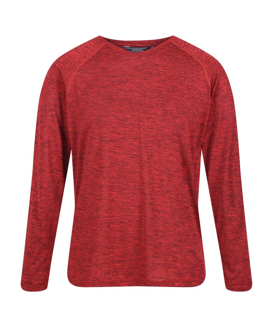 Image for Regatta Mens Burlow Marl Long-Sleeved T-Shirt (Fiery Red)