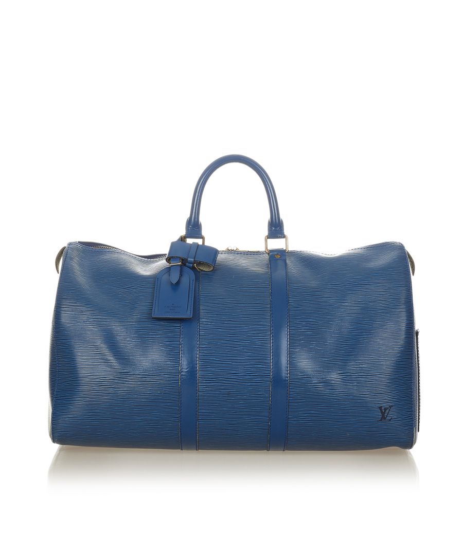Image for Vintage Louis Vuitton Epi Keepall 45 Blue