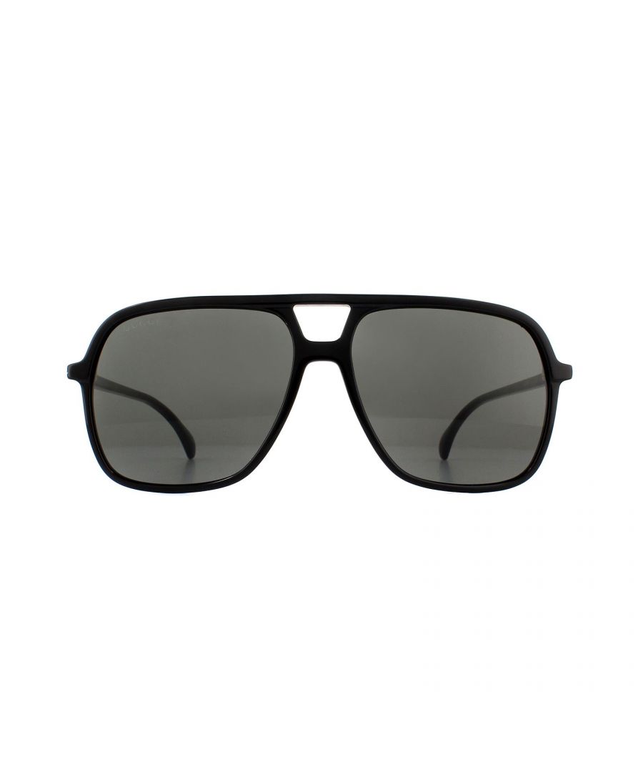 Image for Gucci Aviator Mens Black Grey Sunglasses
