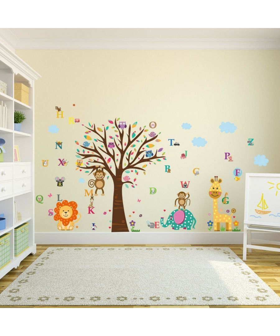 Image for Combo of + Happy London Zoo Wall Stickers Kids Room, nursery, children's room, boy, girl