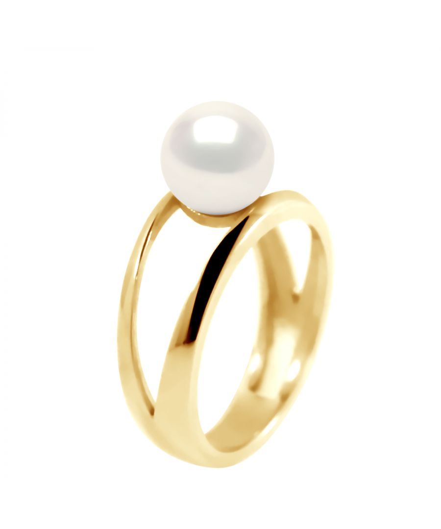 Image for DIADEMA - Ring in Yellow Gold - Real Freshwater Pearls