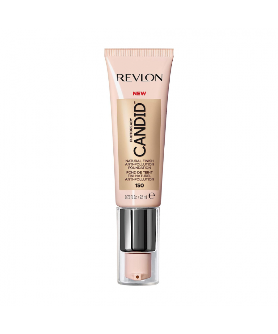 Revlon PhotoReady Candid Natural Finish, Anti-Pollution Foundation is a skin care inspired ultra blendable, ultra buildable foundation. The foundation features antioxidants, anti-pollution, and anti-blue light and best of all, no oils, no parabens, no phthalates, no synthetic dyes and no fragrances. This foundation is medium to buildable coverage with a natural finish; it goes on like a moisturiser, then blends invisibly to even out skin tone weightlessly. Your skin will feel moisturised all day. The foundation features a premium pump and is available in 31 shades from porcelain to espresso.