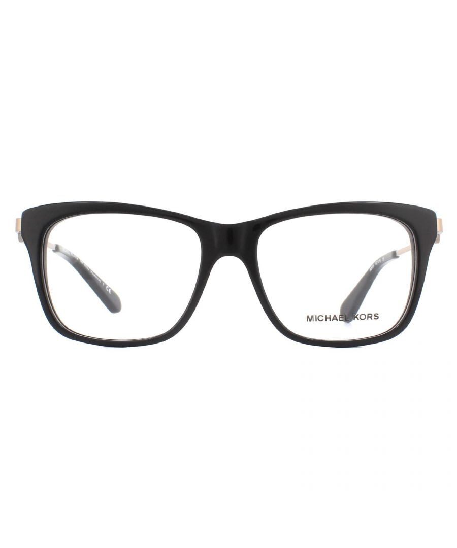 Michael Kors bril MK8022 Abela IV 3005 zwart zijn gemaakt van plastic met een vierkante vorm en zijn ontworpen voor vrouwen