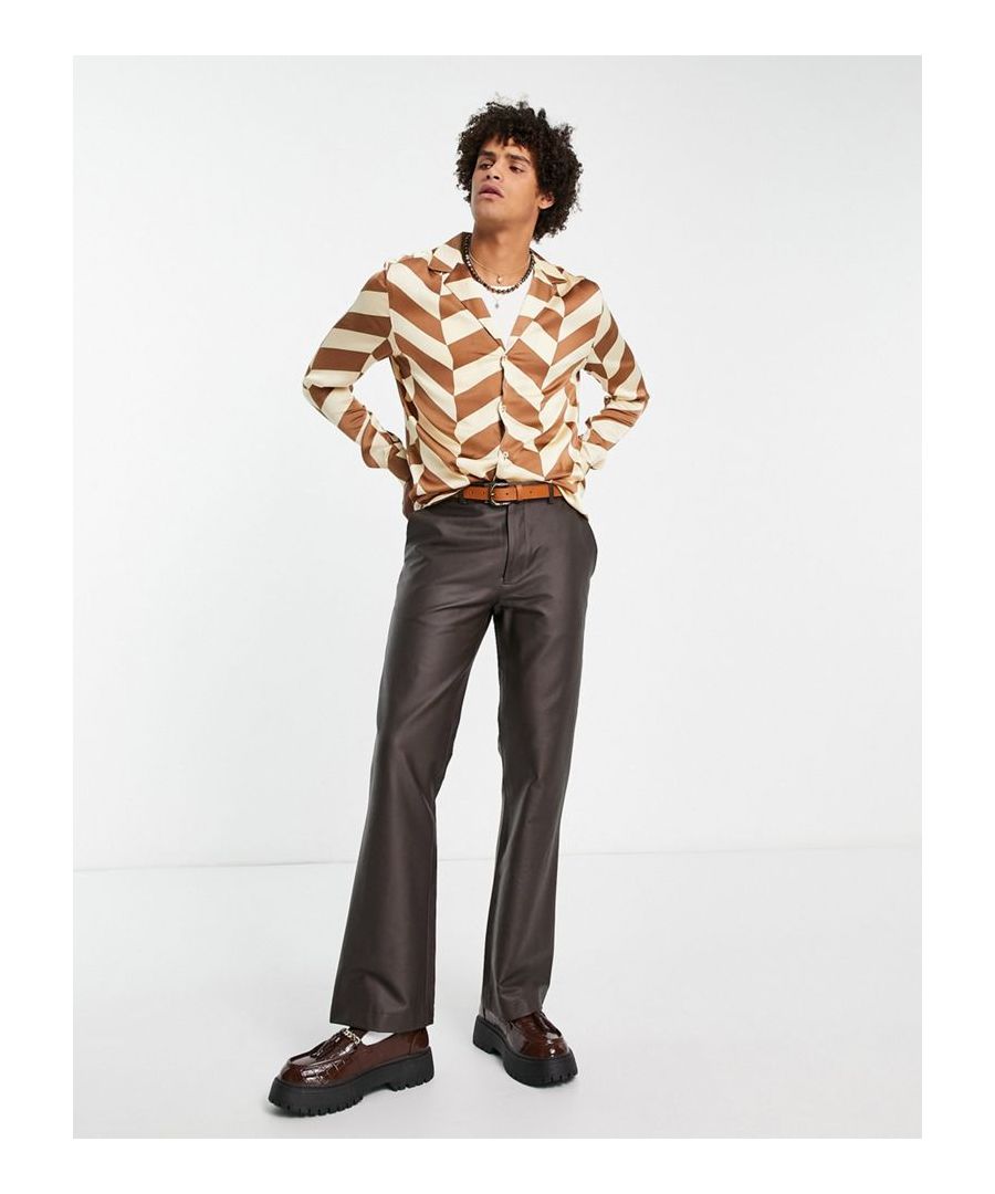 Shirts by ASOS DESIGN Basket-worthy find Revere collar Button placket Long sleeves Relaxed fit Sold by Asos
