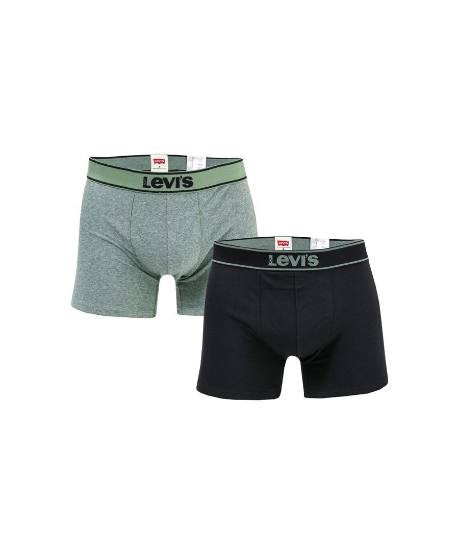 Levi's Mens Levis Vintage 2 Pack Boxer Shorts in Black Cotton - Size X-Large