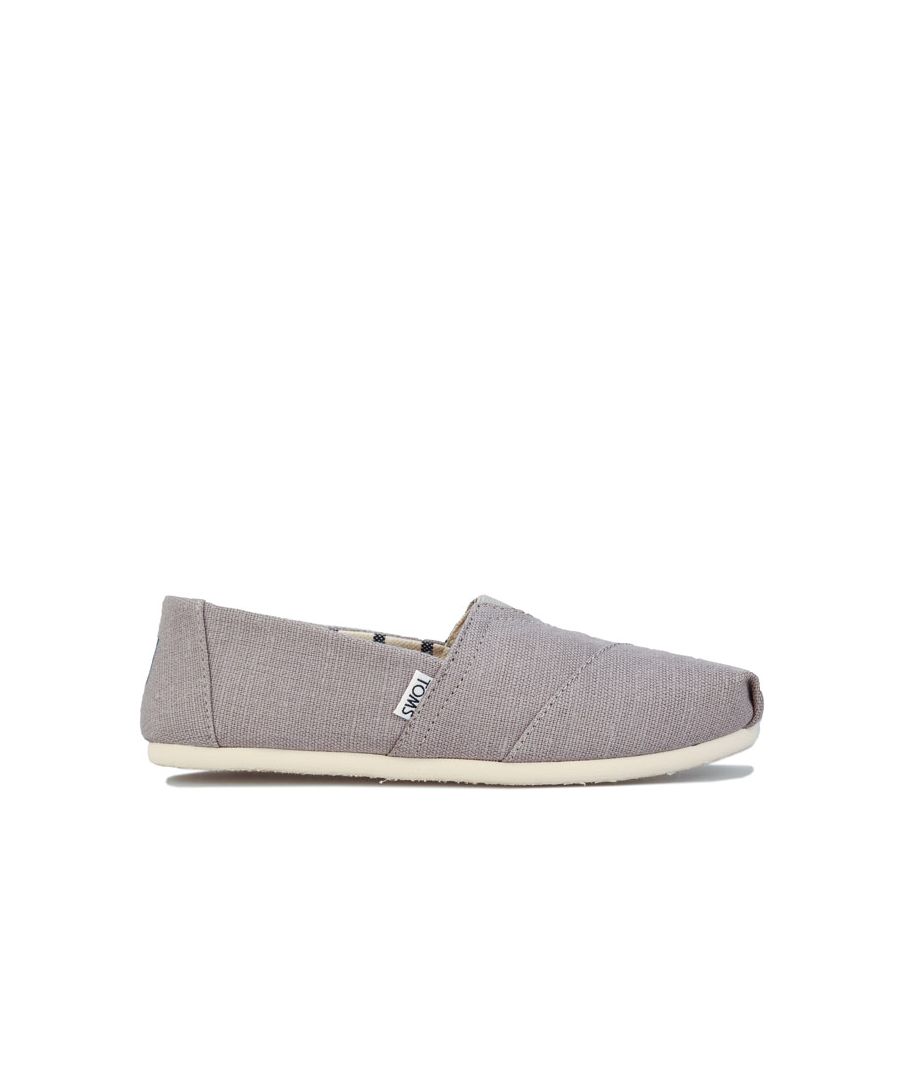 Toms Womenss Classics Heritage Canvas Pumps Grey UK 4in Textile - Size 3.5