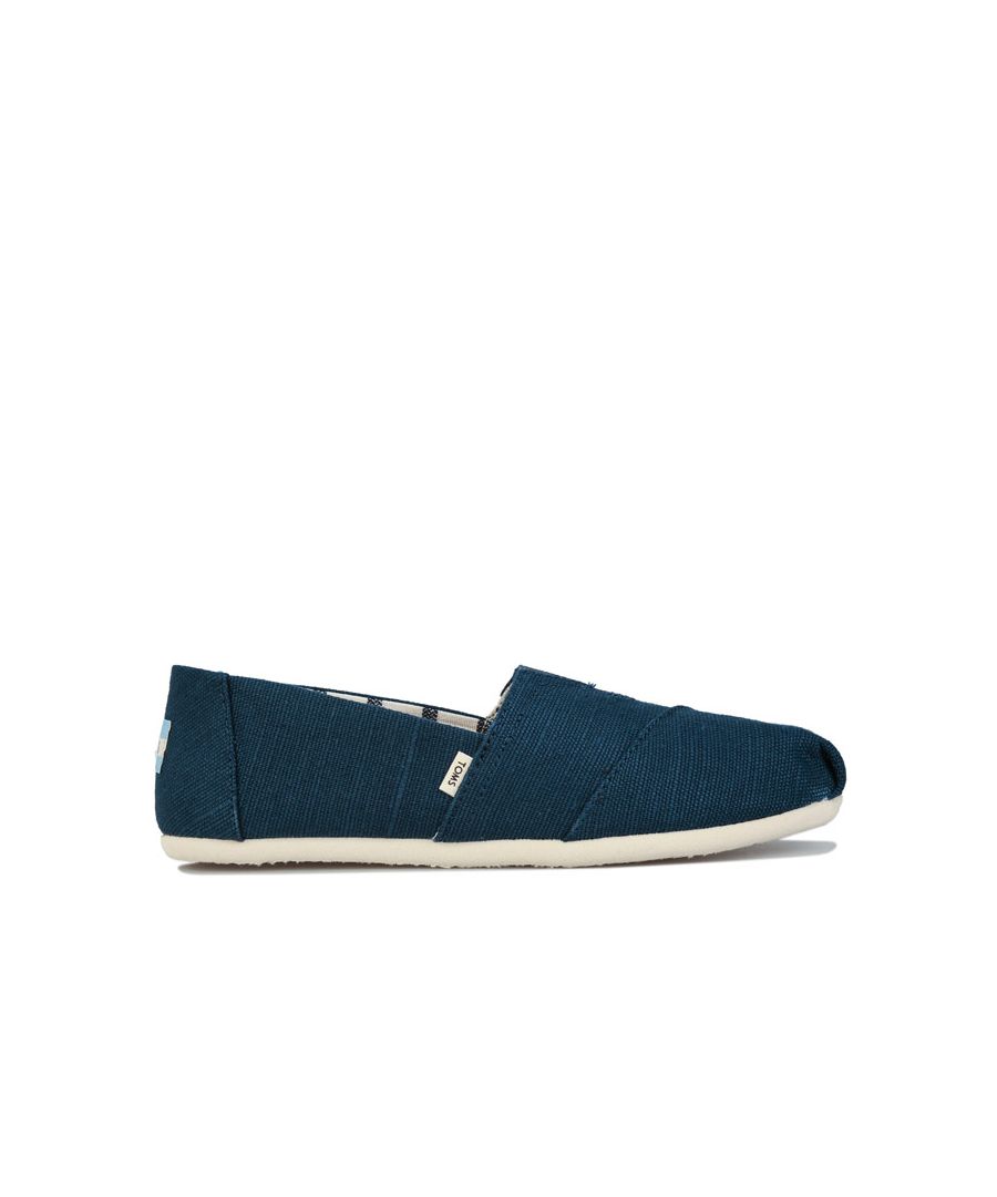Toms Womenss Classics Heritage Canvas Pumps Dark Blue UK 3in Textile - Size 5