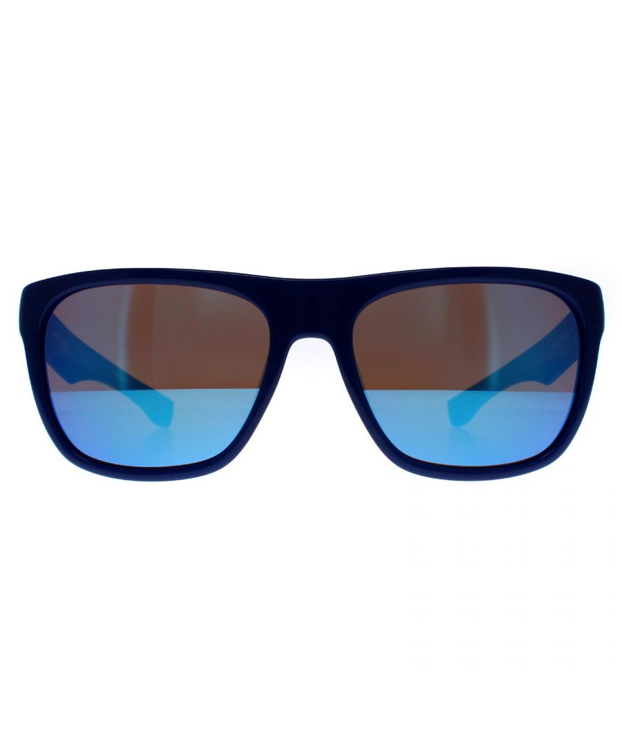 Lacoste Square Unisex Medium Blue Blue L664S  Sunglasses are a cool wayfarer like style in some bright funky colours and of course featuring the famous crocodile logo on the temples.