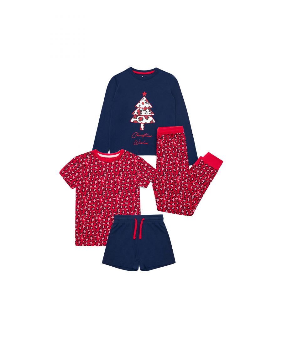 Image for 2 Pack Cotton Assorted 'Snow' Christmas Pyjama Sets