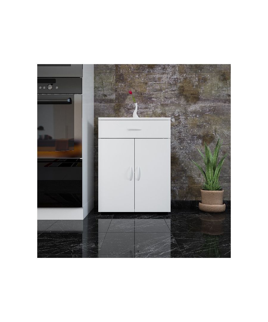 This modern and functional piece of furniture is the perfect solution for keeping clothes and various items in order. Its design makes it ideal for both living and sleeping areas. Easy to clean and easy to assemble assembly kit included.  Color: Bright White | Product Dimensions: 54 x 32,3 x 80 cm | Material: 18 mm Chipboard | Product Weight: 18,863 Kg | Supported Weight: 40 kg | Packaging Weight: 19,3 Kg | Number of Boxes: 1 | Packaging Dimensions: 33x81x16 cm.