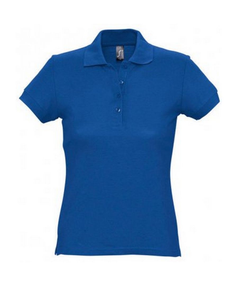 SOLS Womens/Ladies Passion Pique Short Sleeve Polo Shirt (Royal Blue) Cotton - Size Large