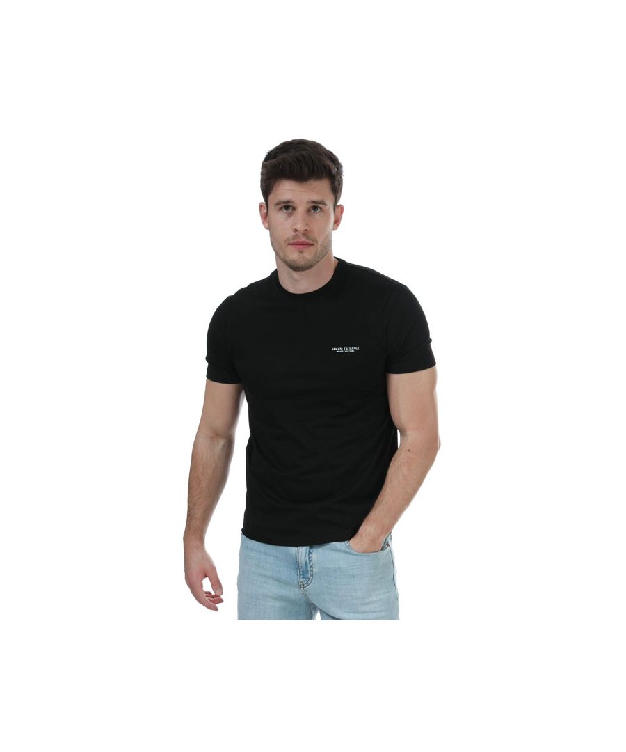 Armani Exchange Milano / New York T-shirt voor heren, zwart