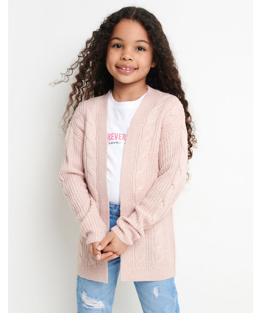 This ribbed, longline cardigan from Threadgirls is perfect for adding an extra layer to any outfit. Made from a soft fabric to ensure comfort, this cardigan features long sleeves, open neckline and elasticated cuffs.
