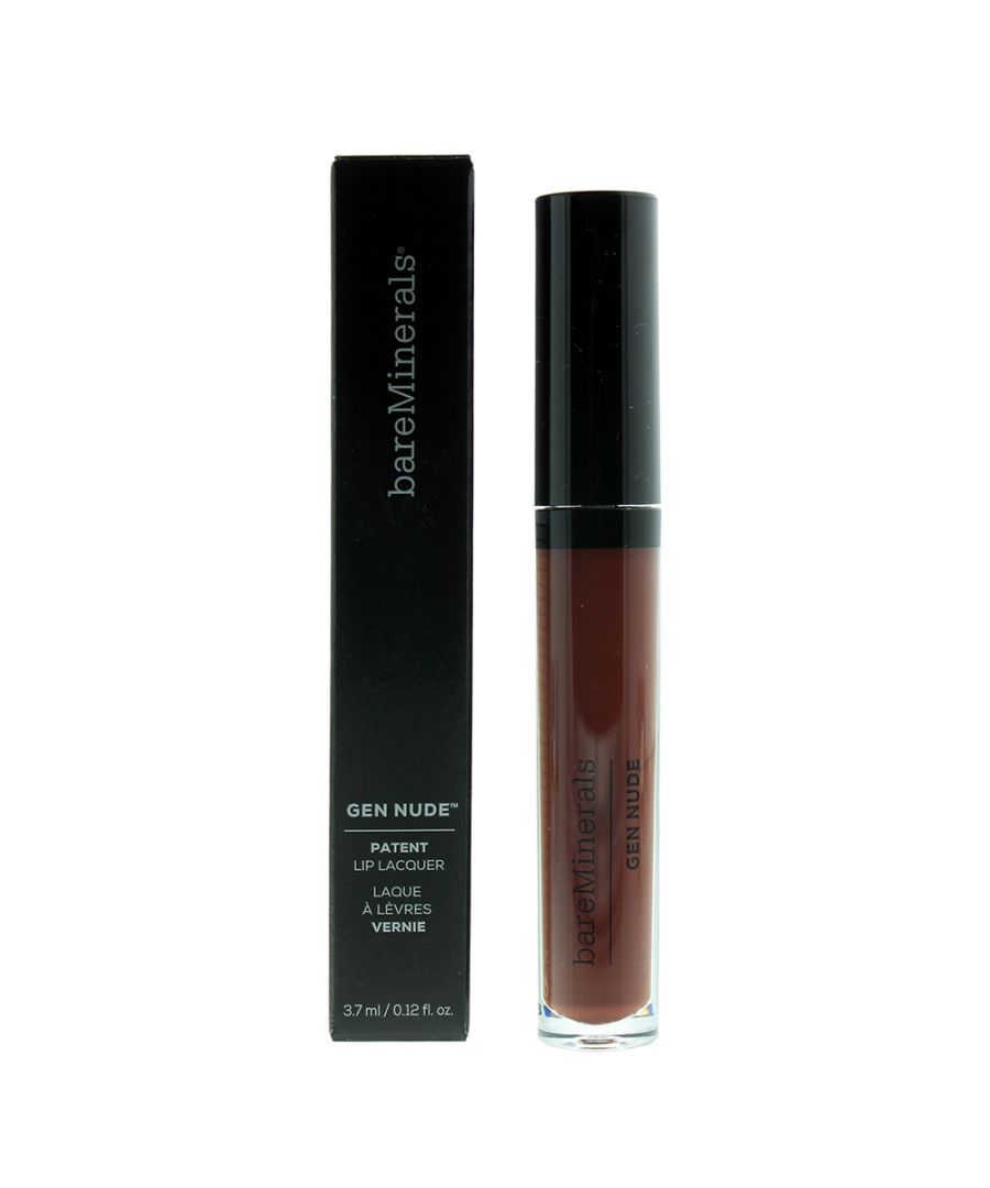Bare Minerals Gen Patent Lip Lacquer is a moisturising patent leather like shine meets full coverage colour, creating a 3D effect so lips look fuller. The cushiony, hydrating formula help keep lips soft, while a dual-sided applicator smooths on full coverage with one swipe.