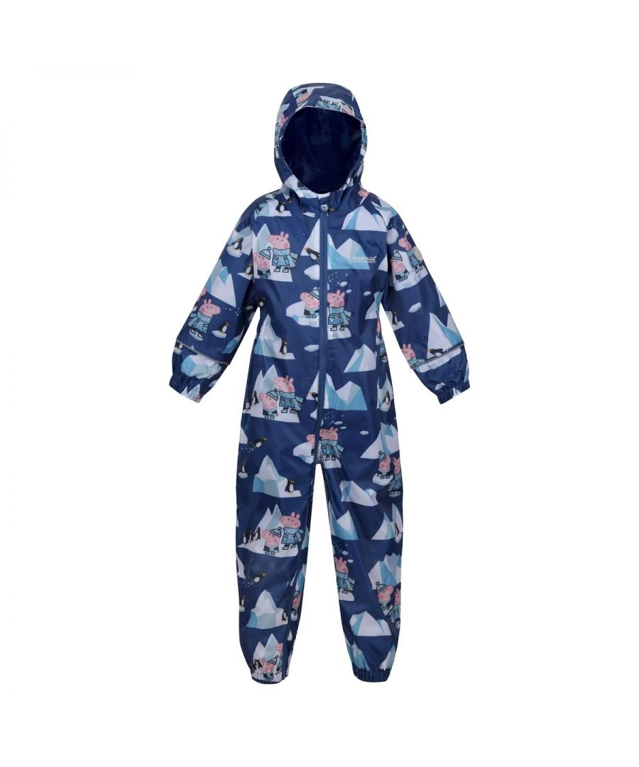 100% Polyester. Fabric: Isolite. Characters: George Pig, Peppa Pig. Design: Logo, Mountain, Snow. Lining: Mesh, Taffeta. Hem: Elasticated. Cuff: Elasticated. Neckline: Hooded. Sleeve-Type: Long-Sleeved. All-Over Print, Taped Seams. Fabric Technology: Breathable, DWR Finish, Lightweight, Waterproof, Windproof. Hood Features: Elasticated, Grown On Hood. Fastening: Pull-On. 100% Officially Licensed. 5000g/m²/24hrs.