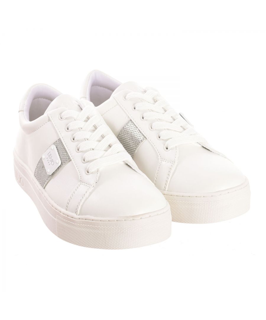 Liu Jo Womens Classic Sneaker ALICIA 505 4A3707EX016 woman - White Pu - Size EU 37