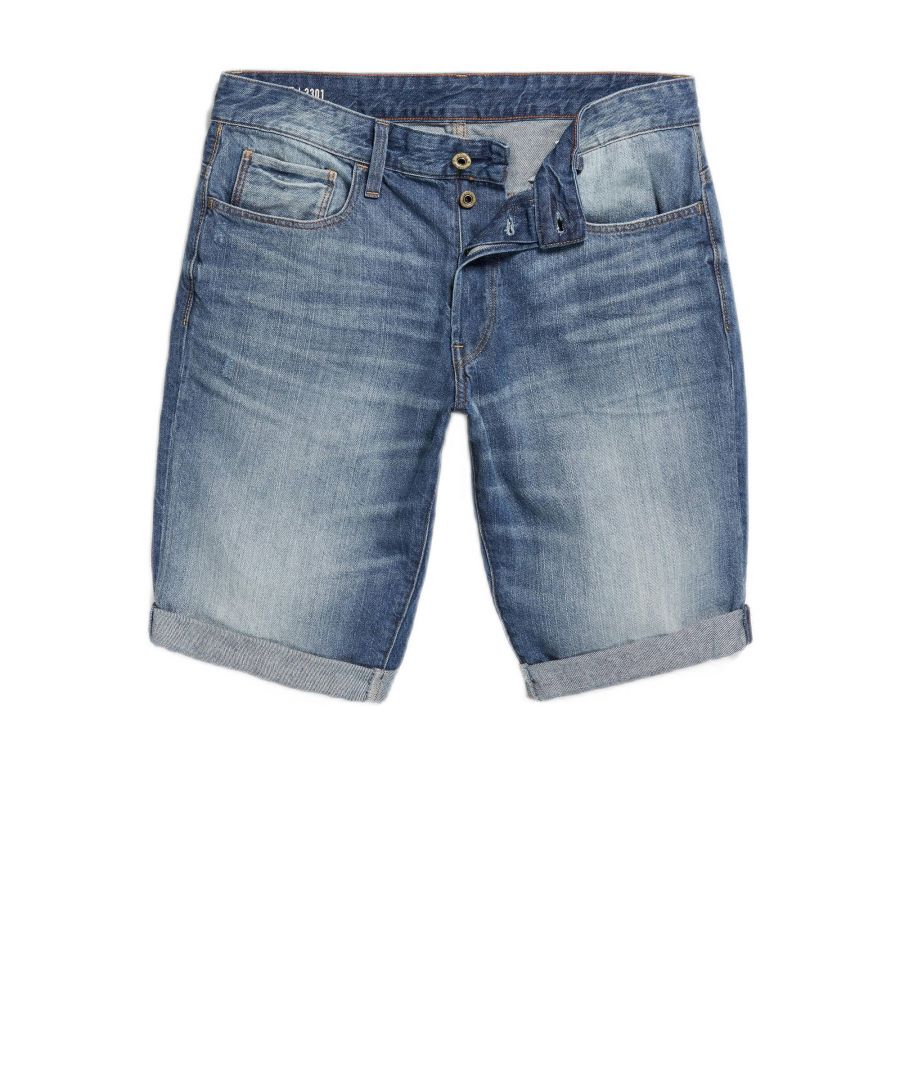 G-Star RAW 3301 slim fit jeans short medium aged