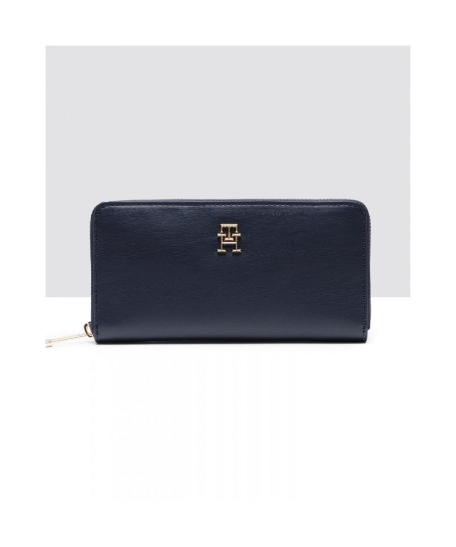 Tommy Hilfiger Iconic Womens Large Zip Around Wallet - Blue - One Size - Image 1