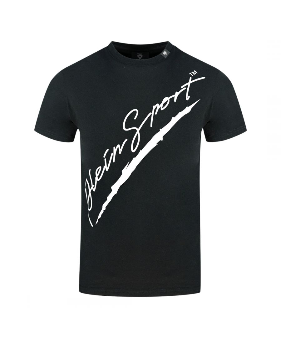 Philipp Plein Sport Signature Black T-Shirt. Philipp Plein Sport Black Tee. Stretch Fit 95% Cotton, 5% Elastane. Crew Neck, Short Sleeves. Plein Branded Logo. Style Code: TIPS122TN 99