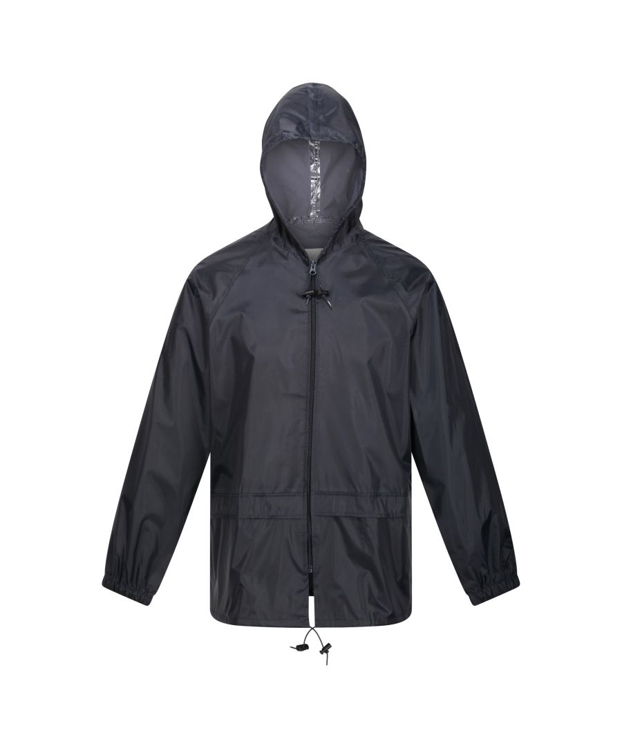 The mens Stormbreak Jacket is your trusty throw-on waterproof. A best-selling classic, its made using Hydrafort technology with sealed seams to keep you dry and protected during sudden downpours. Its styled with an adjustable hood and hem, and the sleeves have an elastic finish for a close, rain blocking fit. Keep this one hanging by the door, just in case. You can pair it with the Stormbreak Overtrousers for head-to-toe protection. 100% Polyester. Regatta Mens sizing (chest approx): XS (35-36in/89-91.5cm), S (37-38in/94-96.5cm), M (39-40in/99-101.5cm), L (41-42in/104-106.5cm), XL (43-44in/109-112cm), XXL (46-48in/117-122cm), XXXL (49-51in/124.5-129.5cm), XXXXL (52-54in/132-137cm), XXXXXL (55-57in/140-145cm).