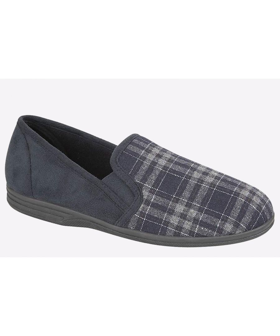 Zedzzz Harley Mens Slippers - Navy - Size UK 12