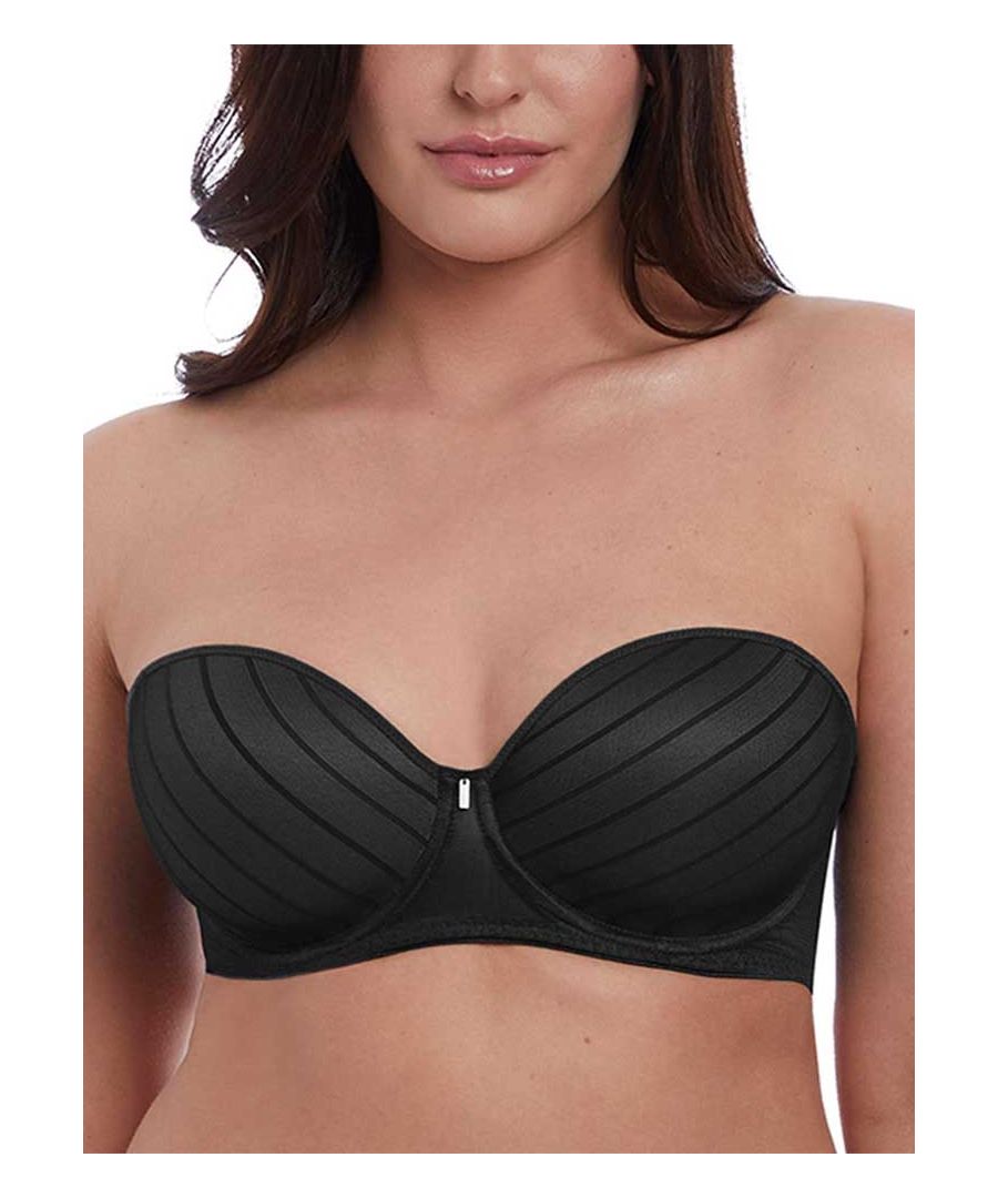 Freya Cameo Strapless Bra, underwired with moulded cups for comfort and support. Providing you with a multiple ways of wear with adjustable detachable straps. Complete with hook and eye fastening.