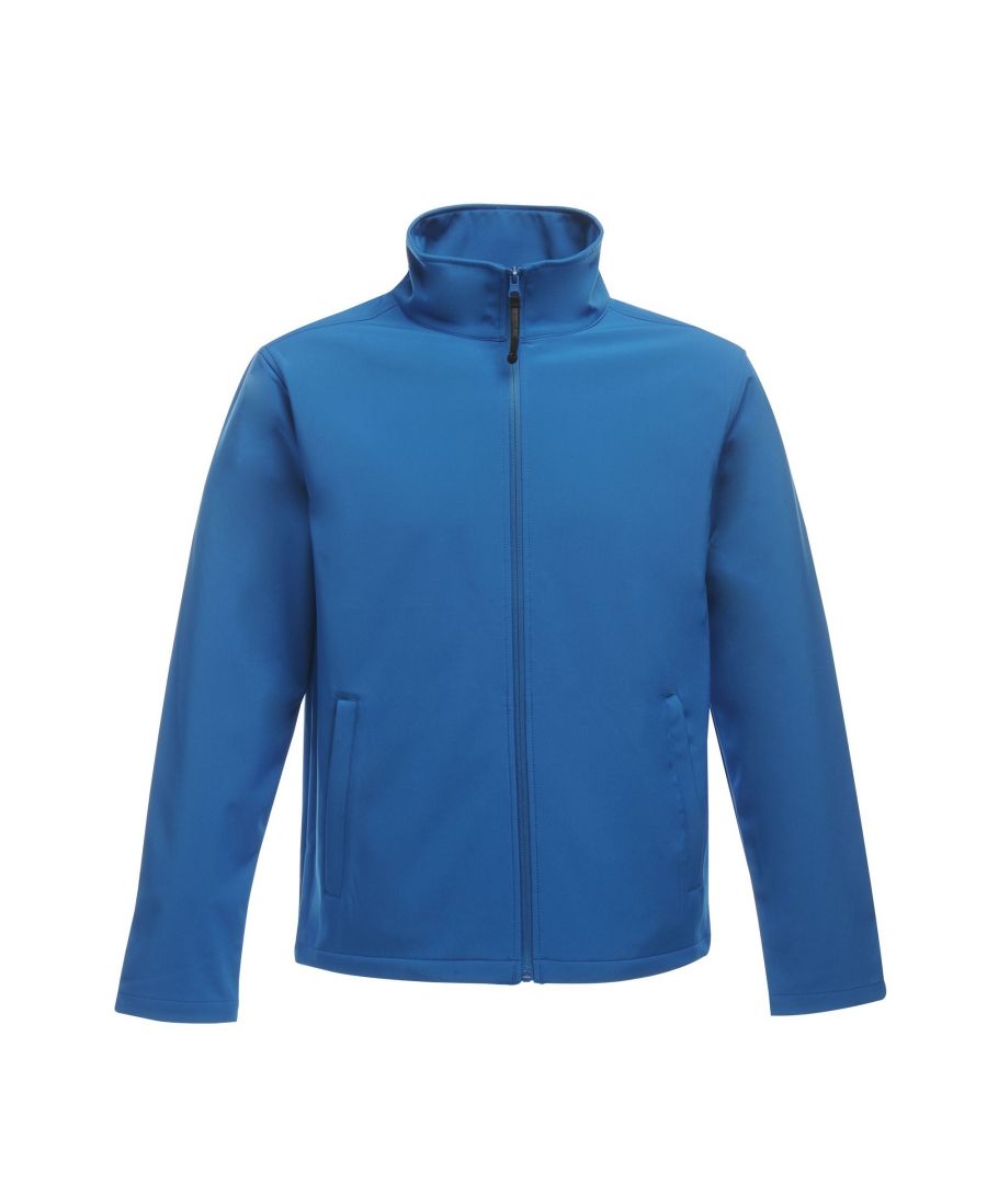 Regatta Classic Mens Water Repellent Softshell Jacket - Blue - Size Large