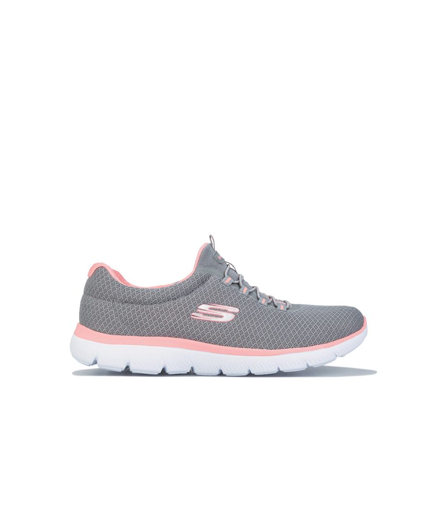 skechers summits grey pink