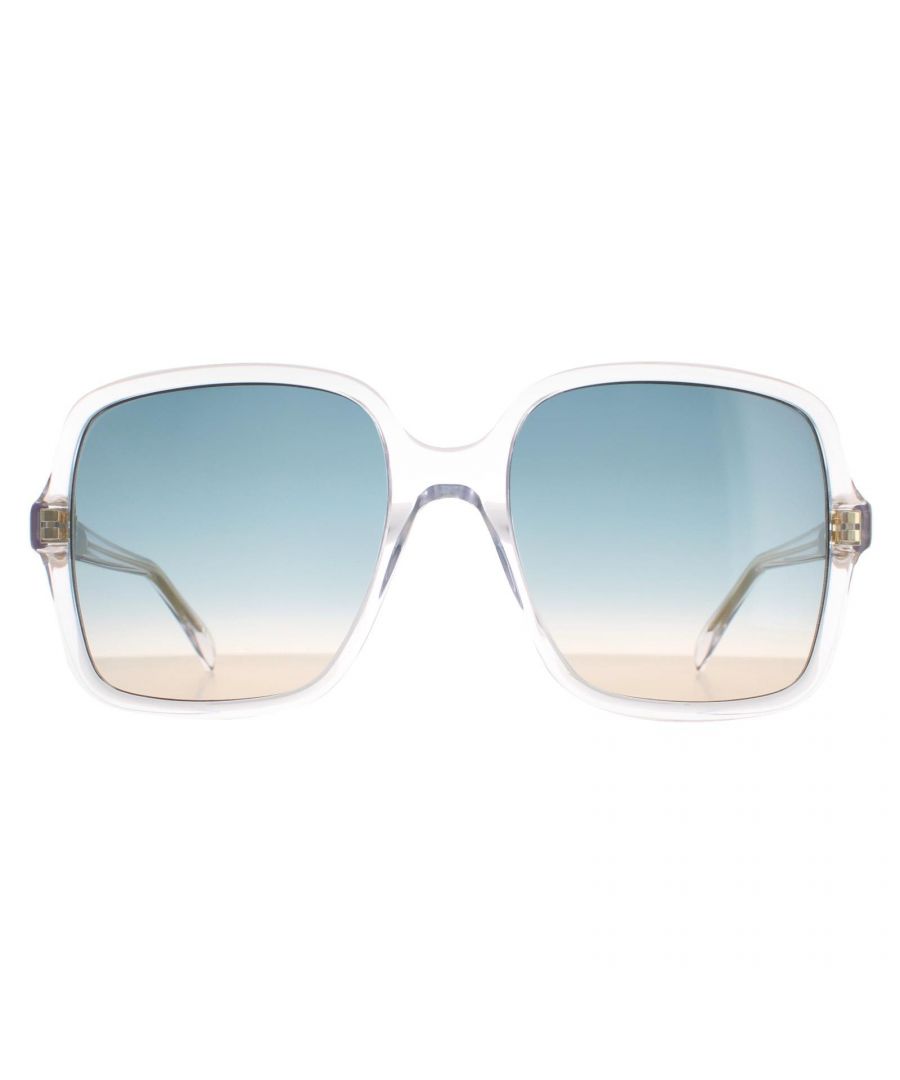 Givenchy Square Womens Crystal Blue Gradient GV 7123/G/S  are a lovely acetate based square frame, square shapes are generally suitable for rounder or heart shaped faces. Givenchy logo appears on the temple alongside the four square dots seen on many Givenchy accessories